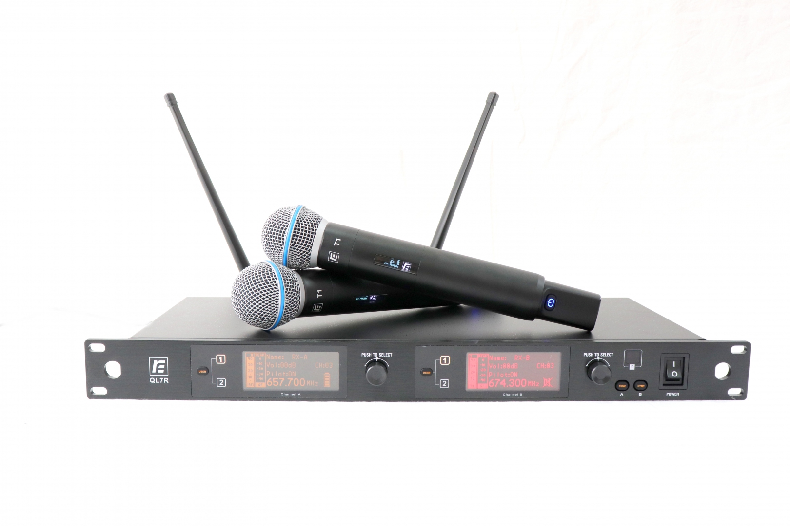 RFIntell QL7R/T1-B 720,500-754,000 МГц 2-канальная радиосистема с 2-мя ручными микрофонами в Чебоксарах