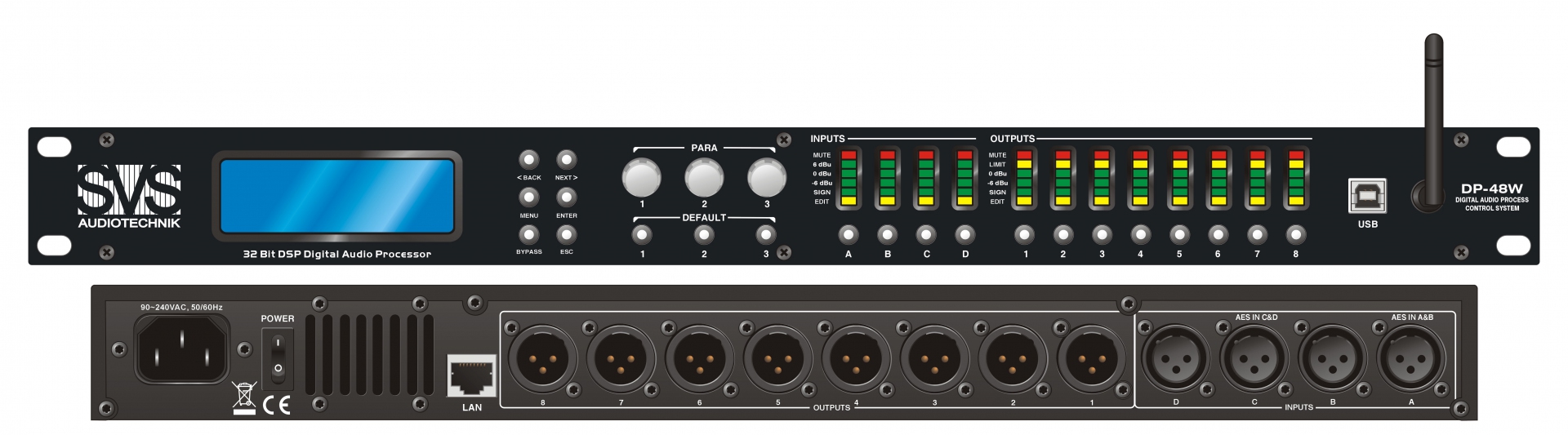 SVS Audiotechnik DP-48W Цифровой процессор: 4 входа 8 выходов в Чебоксарах