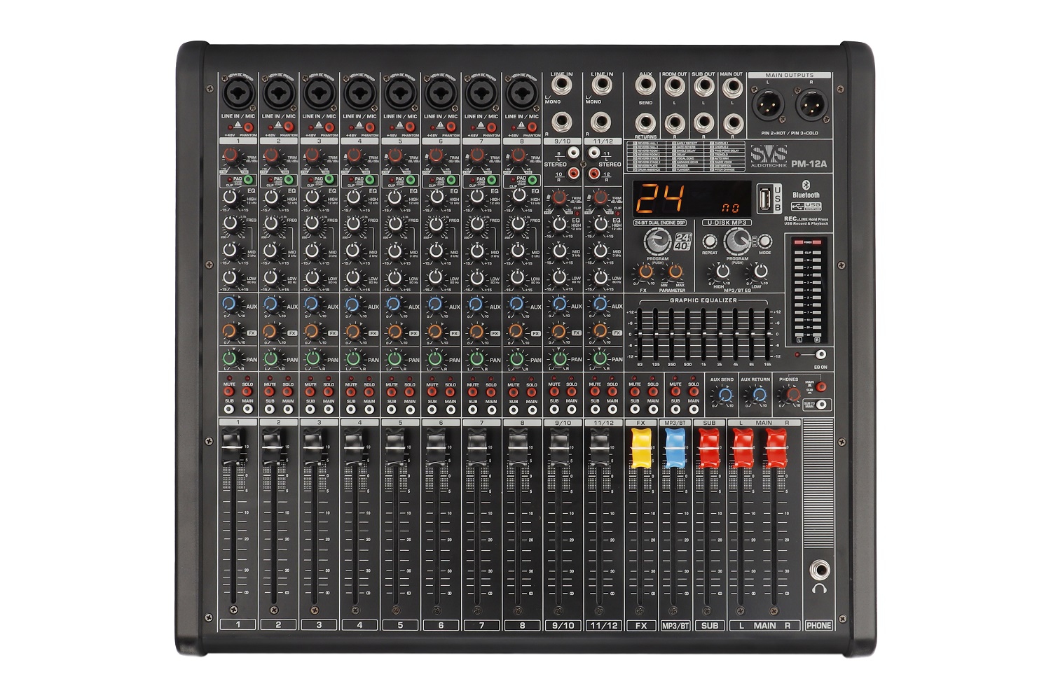 SVS Audiotechnik mixers PM-12A Активный аналоговый микшерный пульт, 12-канальный в Чебоксарах